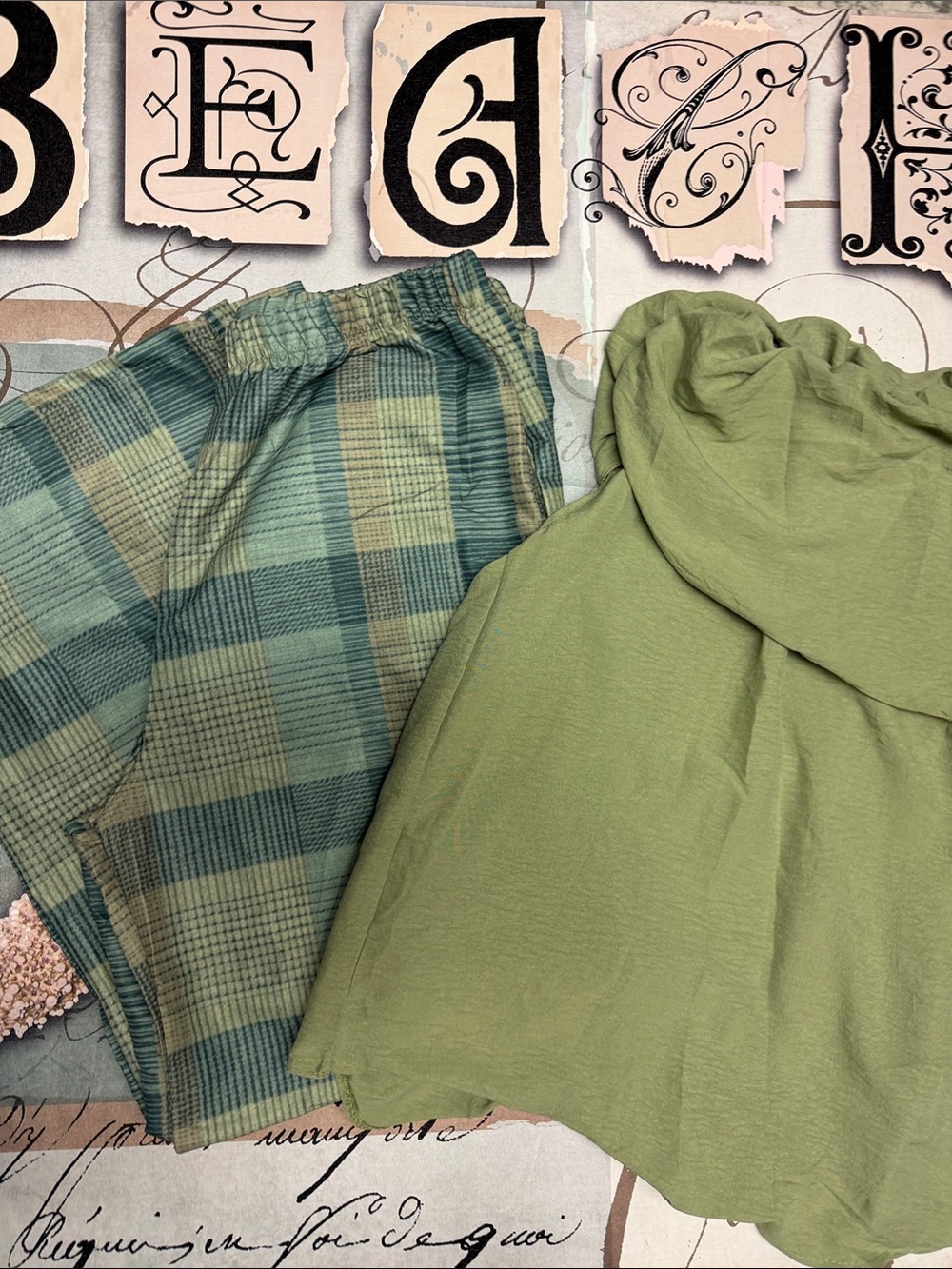 Olive Green pants set - Relaxed Casual Style